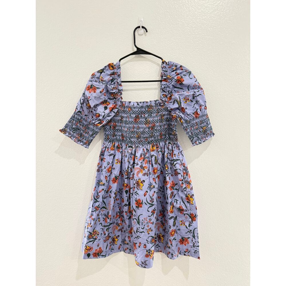 Hill House The Lila Mini Nap Dress Thistle Fleur Chintz Purple Floral Medium - Picture 8 of 16